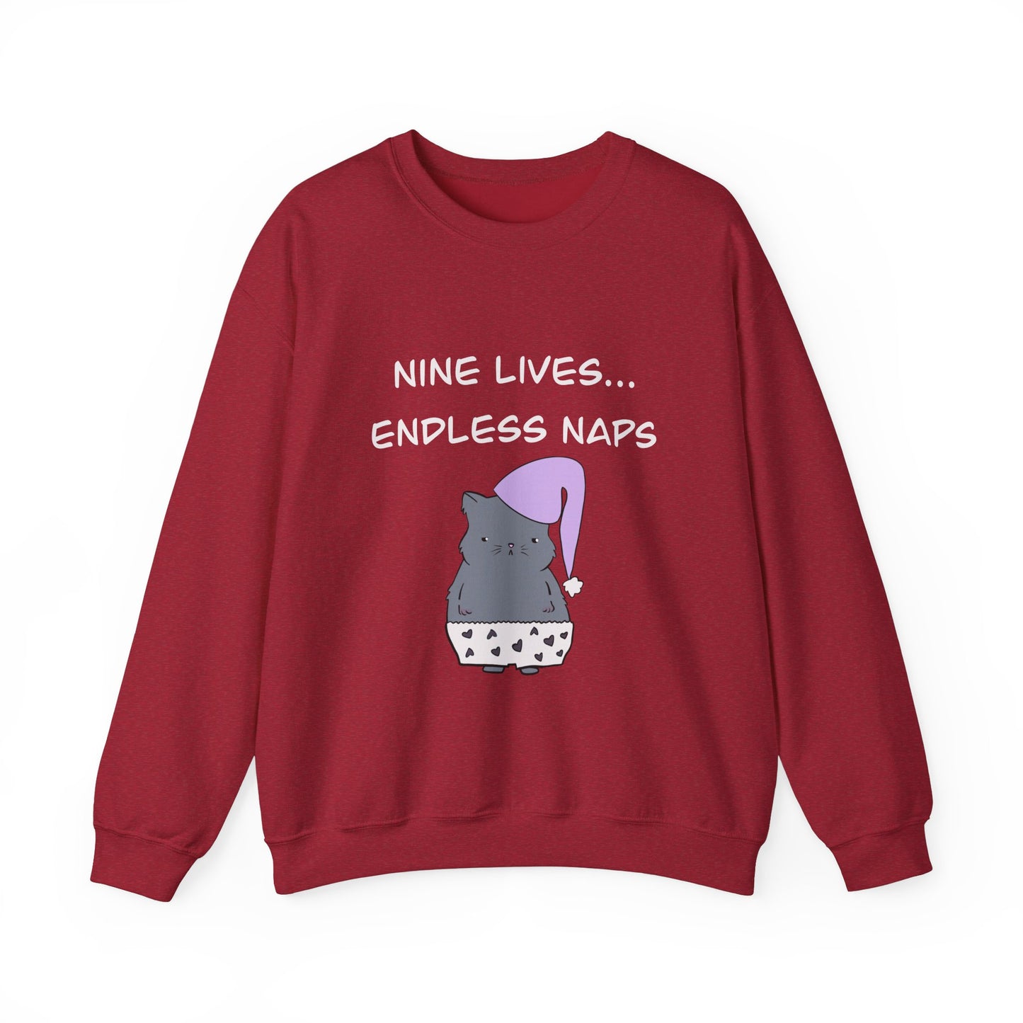 Funny Quote sleepy Fat Cat Crewneck Sweatshirt