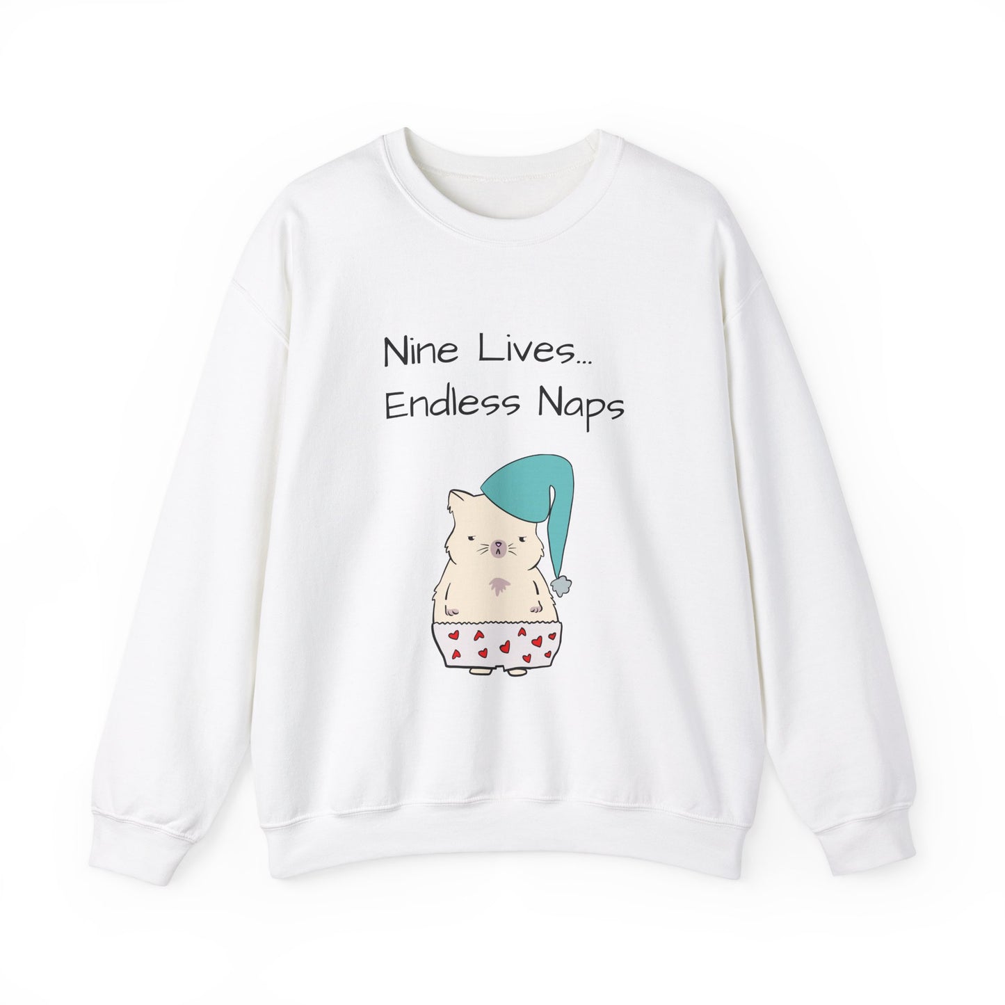 Funny Quote sleepy Fat Cat Crewneck Sweatshirt