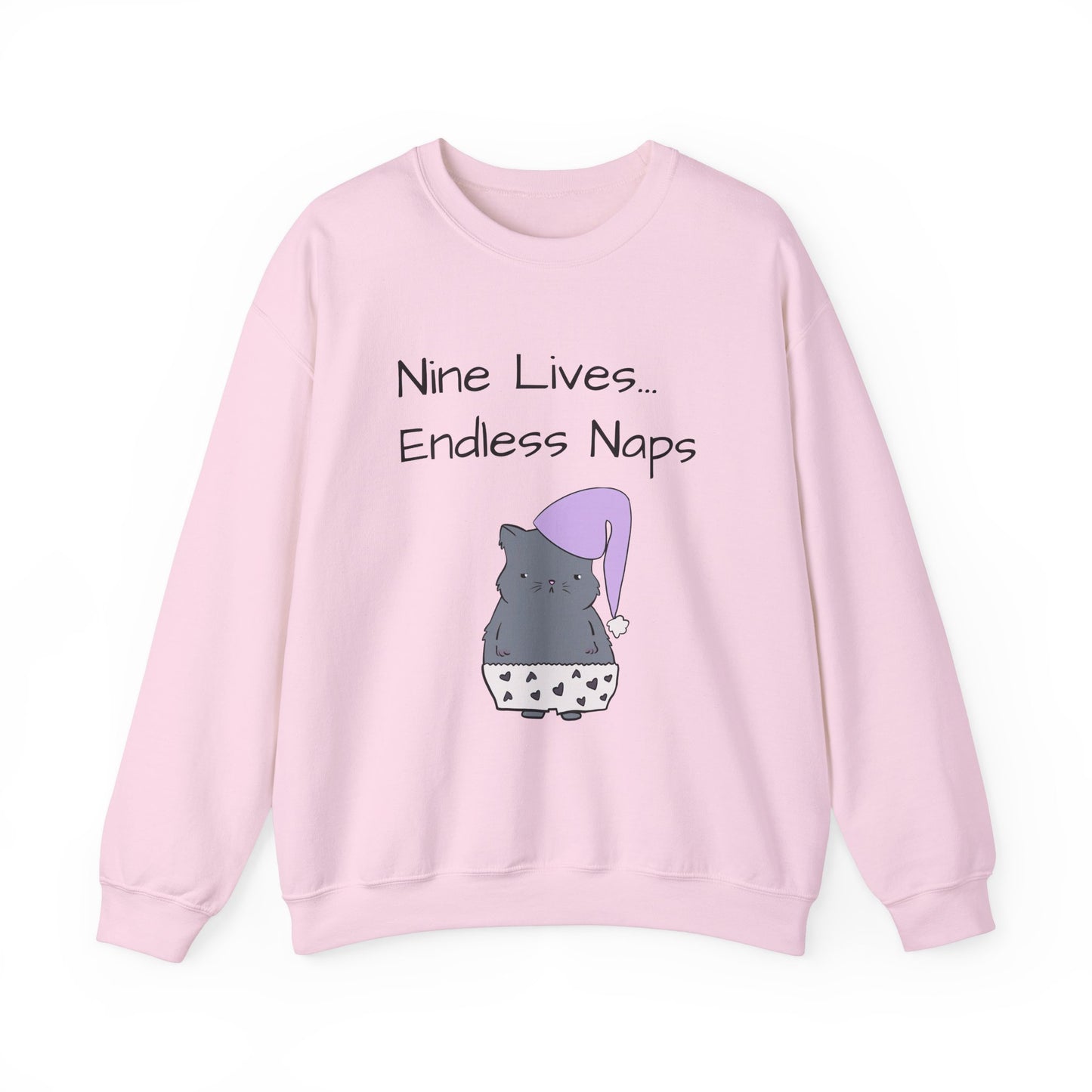 Funny Quote sleepy Fat Cat Crewneck Sweatshirt