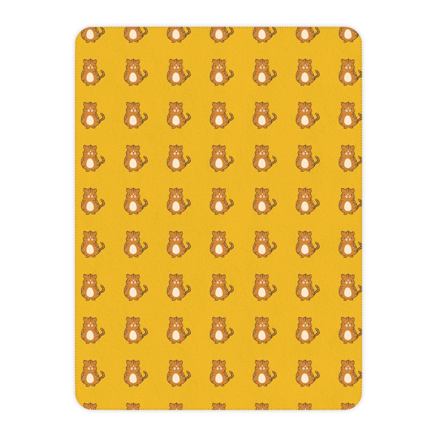 Customizable Tan Sherpa Blanket (Choose Your Own Kitty and Color)