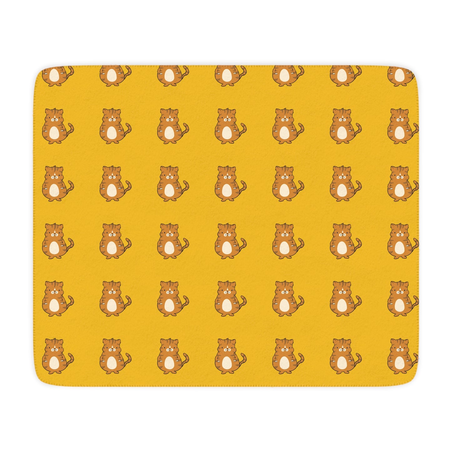 Customizable Tan Sherpa Blanket (Choose Your Own Kitty and Color)