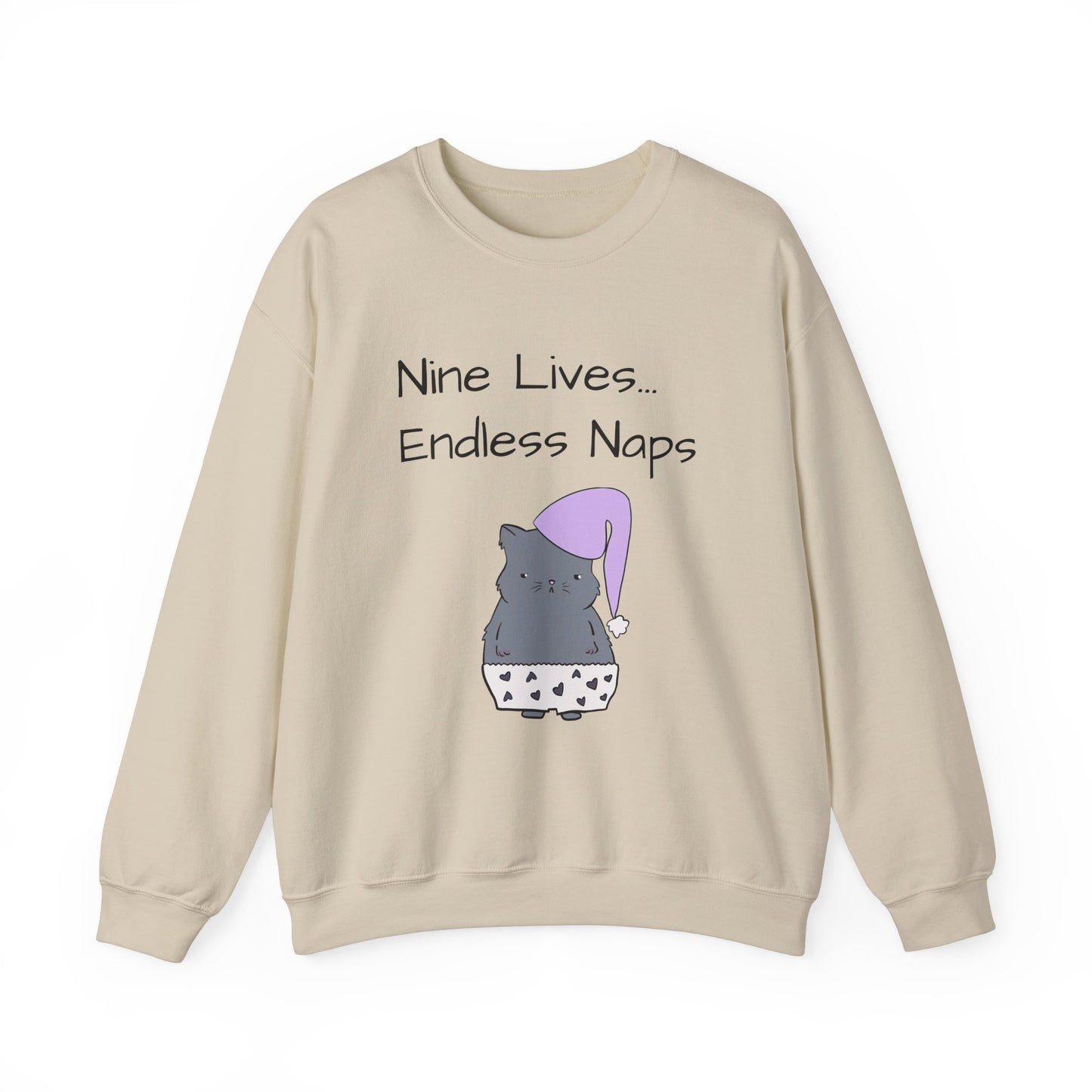 Funny Quote sleepy Fat Cat Crewneck Sweatshirt