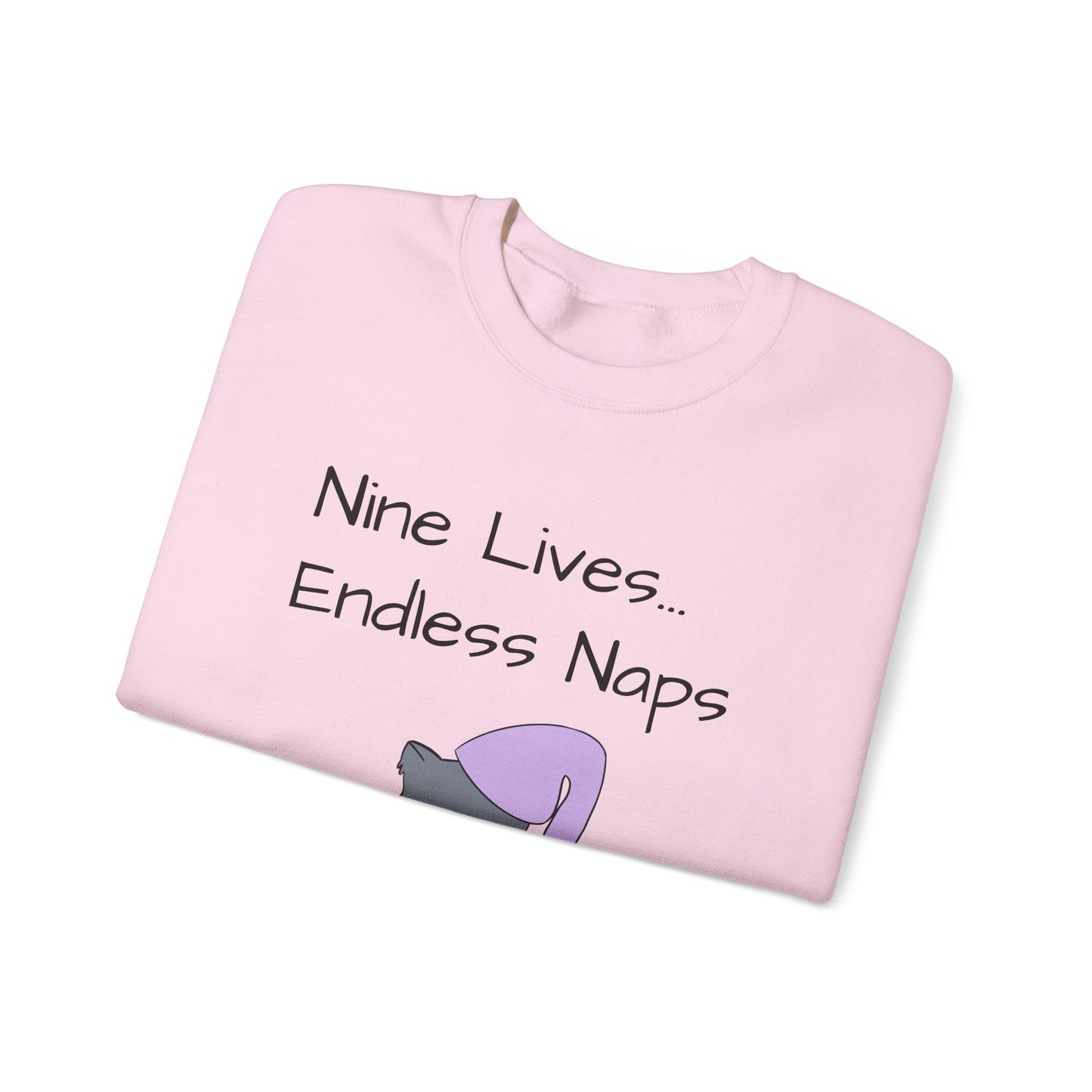 Funny Quote sleepy Fat Cat Crewneck Sweatshirt