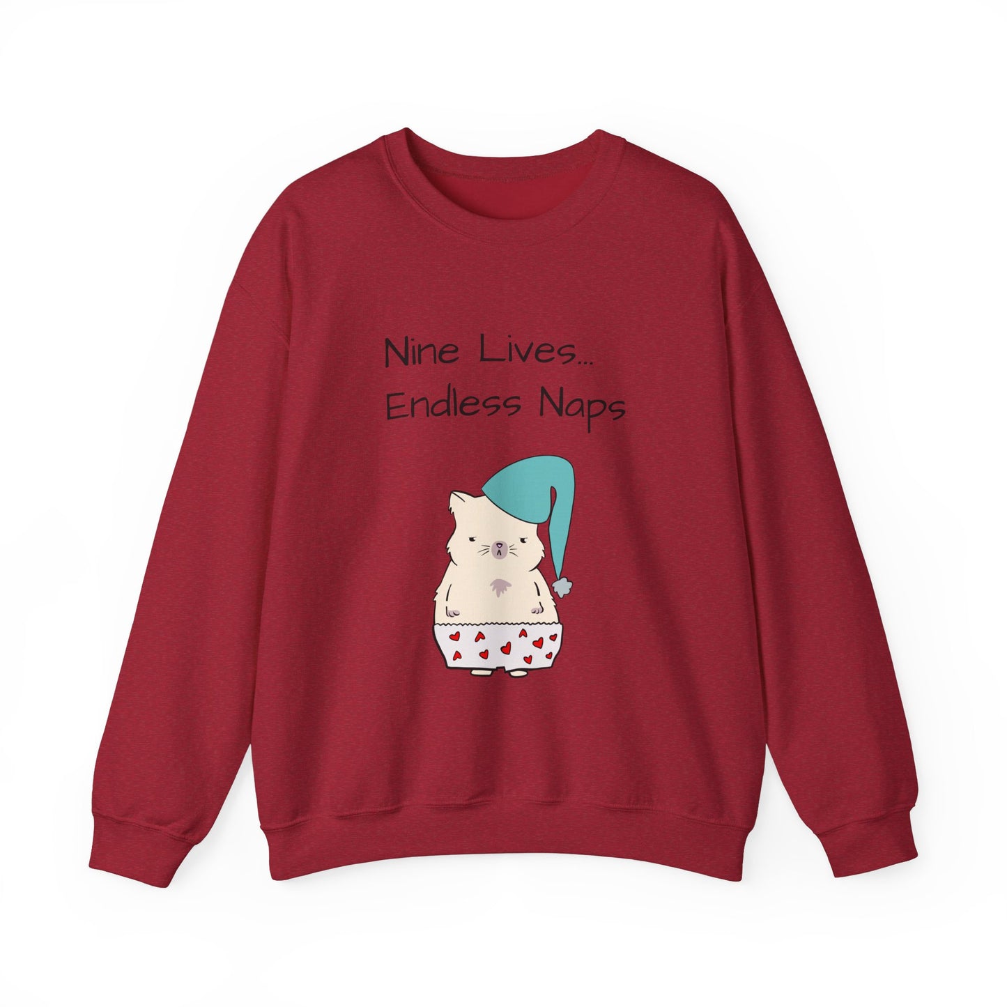 Funny Quote sleepy Fat Cat Crewneck Sweatshirt