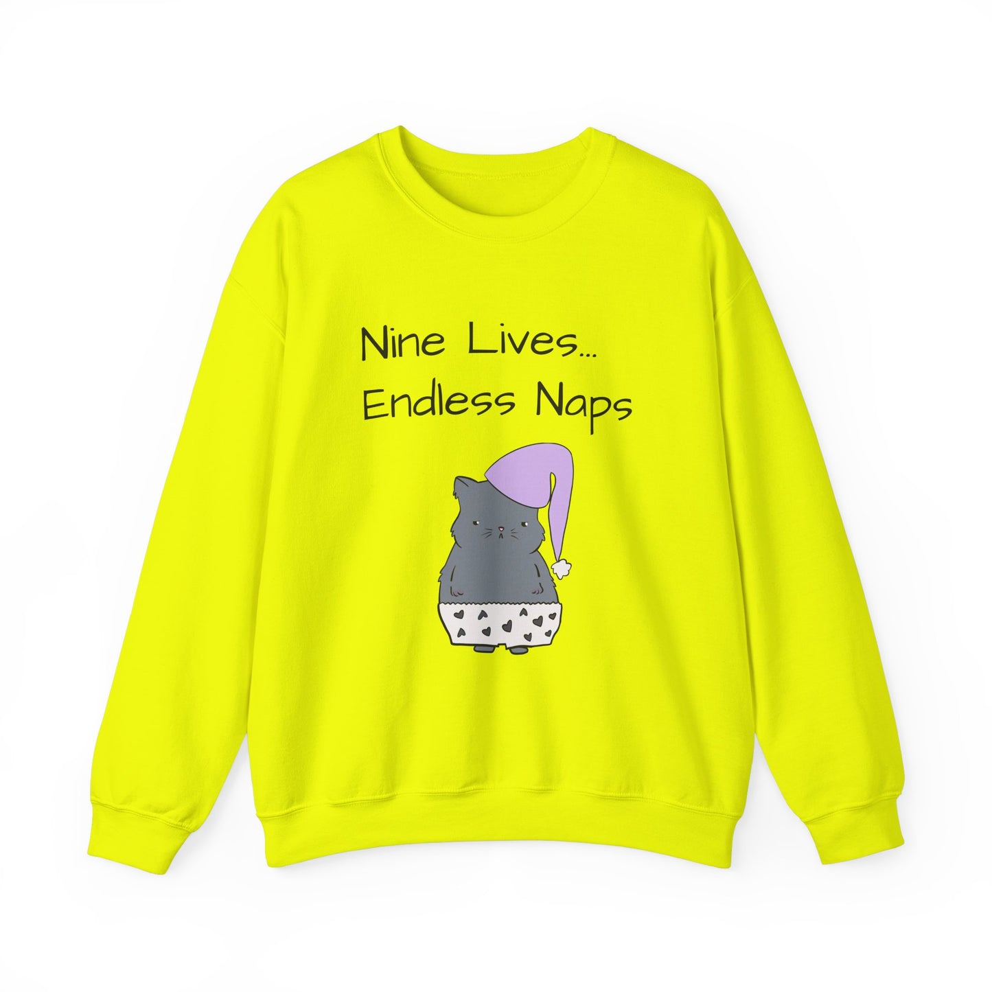 Funny Quote sleepy Fat Cat Crewneck Sweatshirt