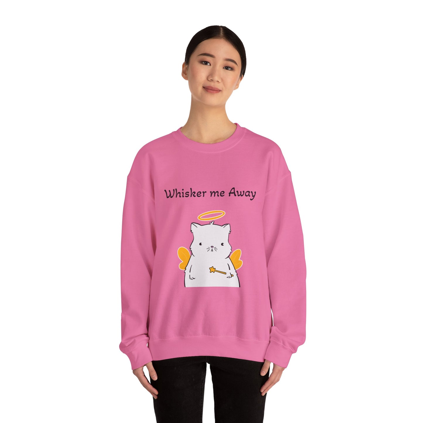 Funny Quote Whisker Me Away Crewneck Sweatshirt