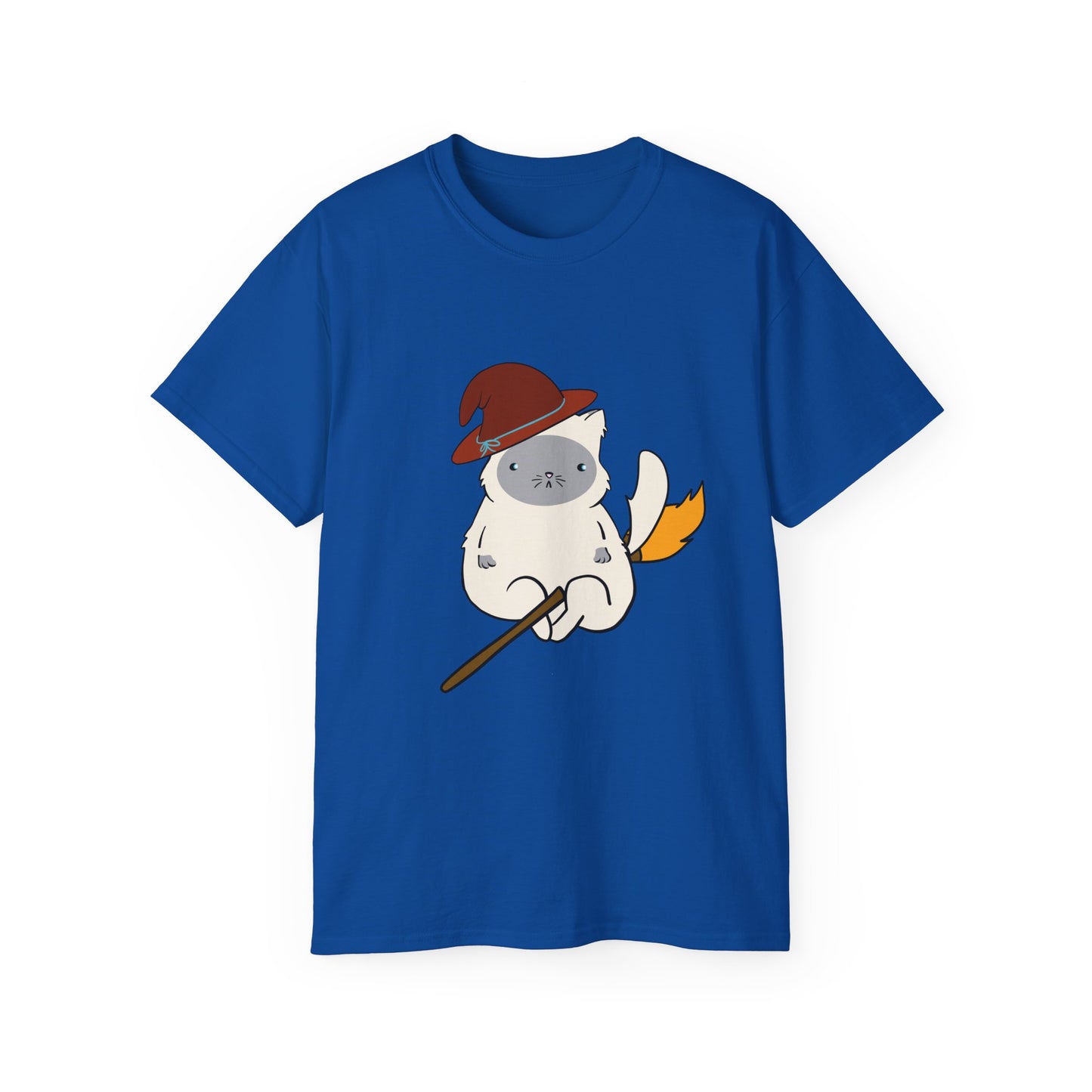 Tee Witch on Broom Fat Cat TikTok Viral Video Unisex Ultra Cotton