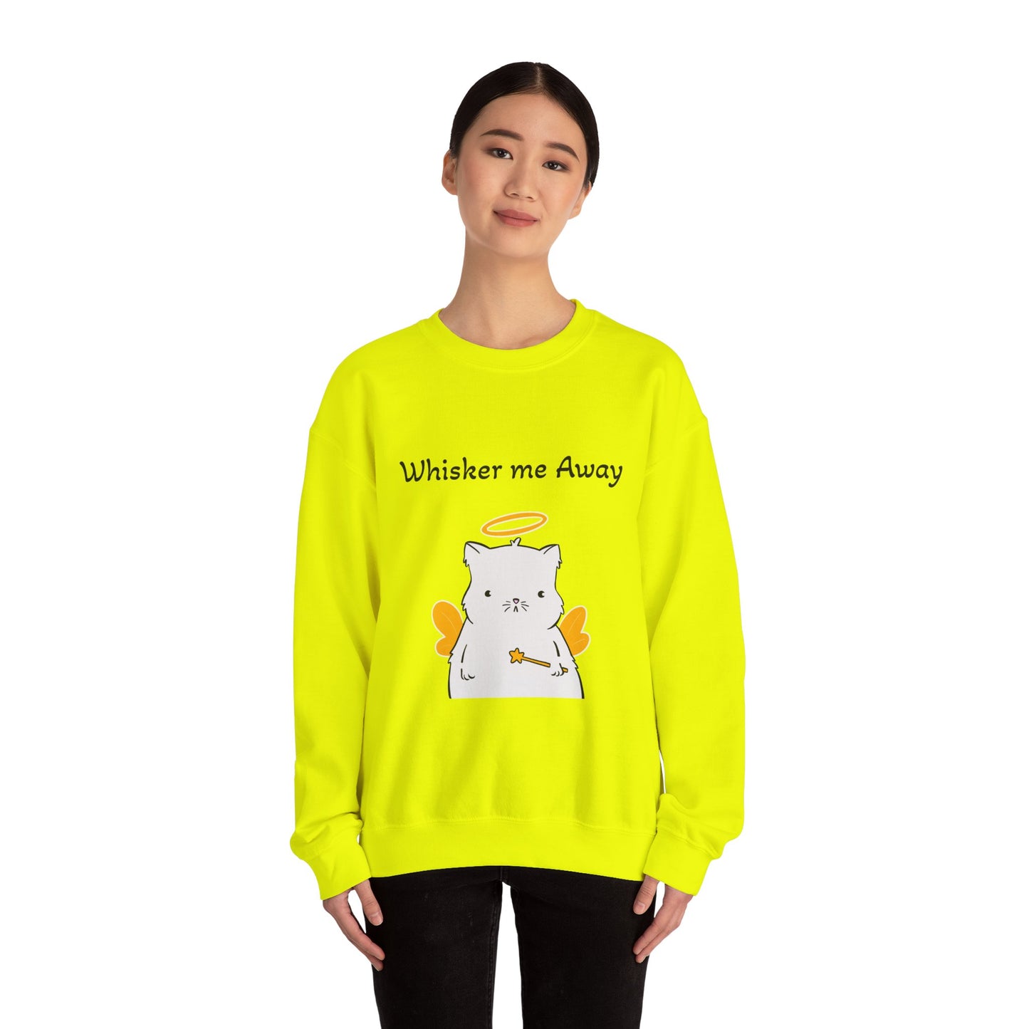Funny Quote Whisker Me Away Crewneck Sweatshirt