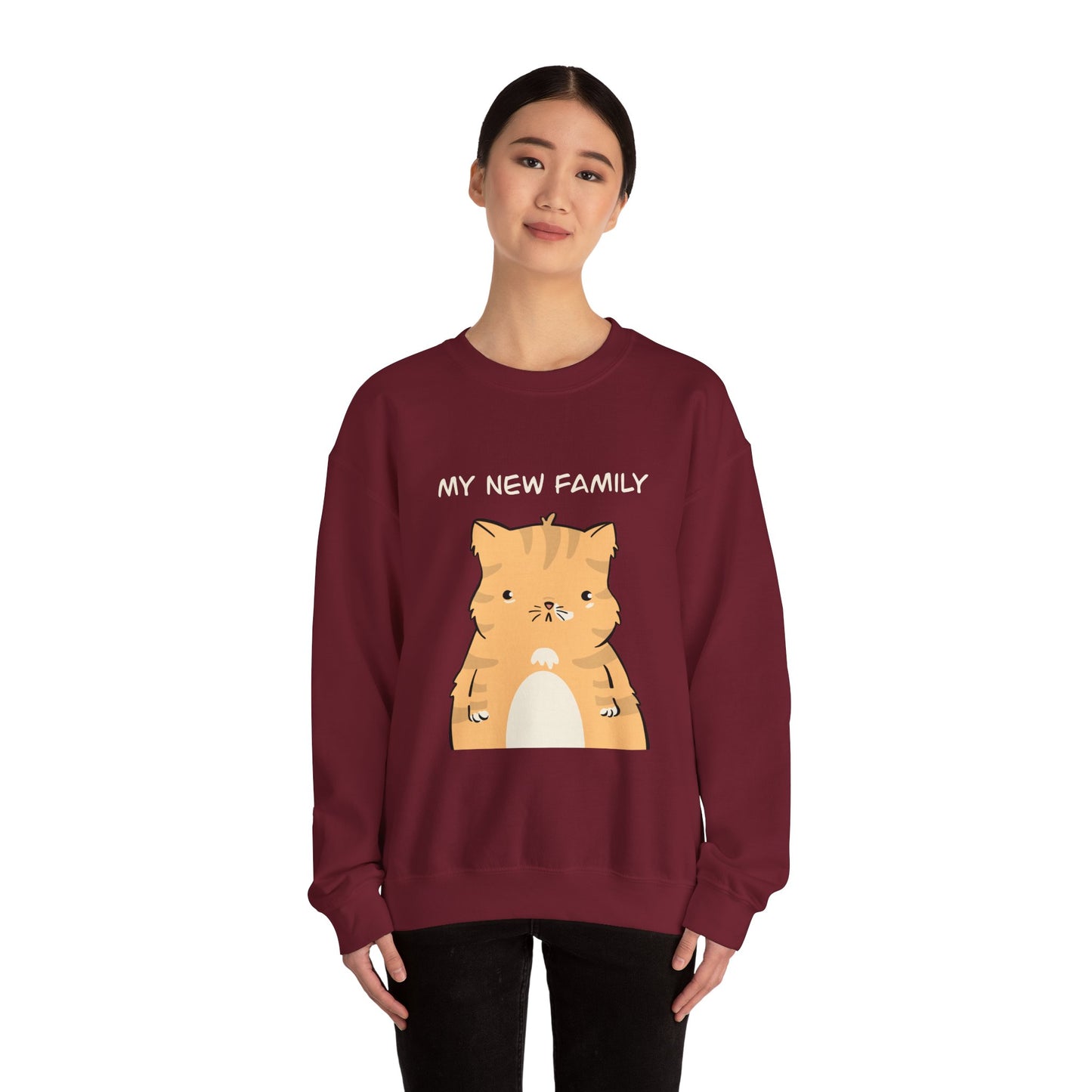 My New Family Unisex Heavy Blend™ Crewneck Sweatshirt