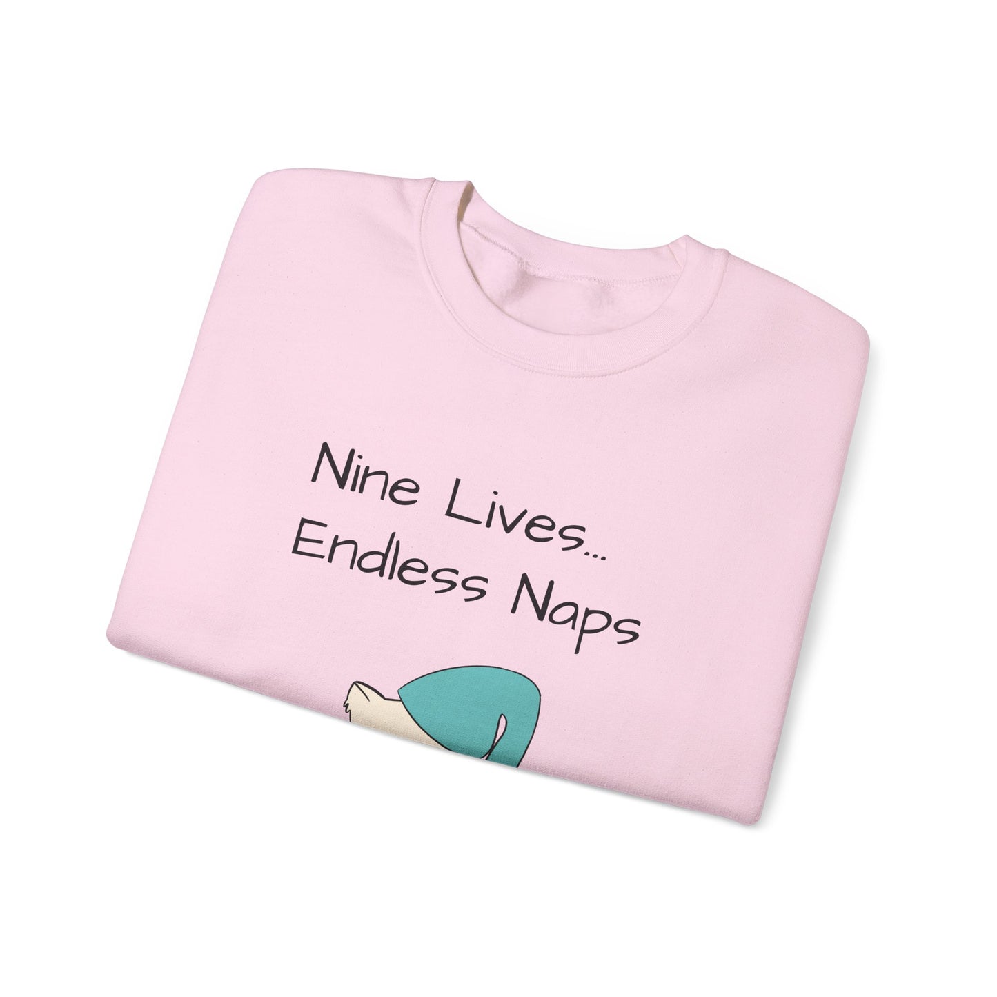 Funny Quote sleepy Fat Cat  Crewneck Sweatshirt