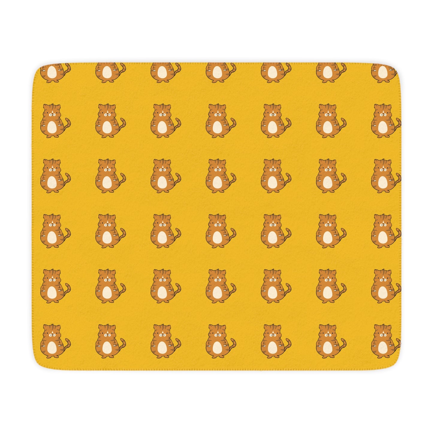 Customizable Tan Sherpa Blanket (Choose Your Own Kitty and Color)