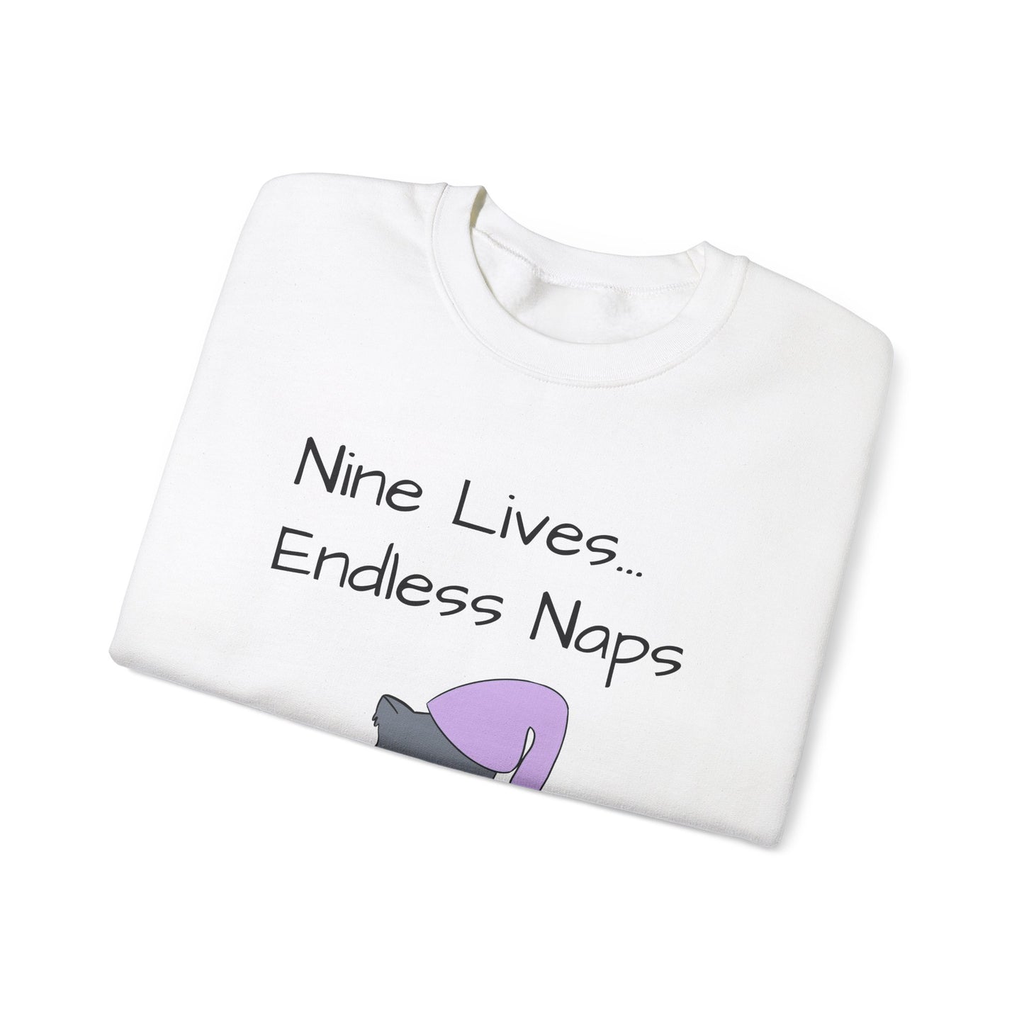 Funny Quote sleepy Fat Cat  Crewneck Sweatshirt