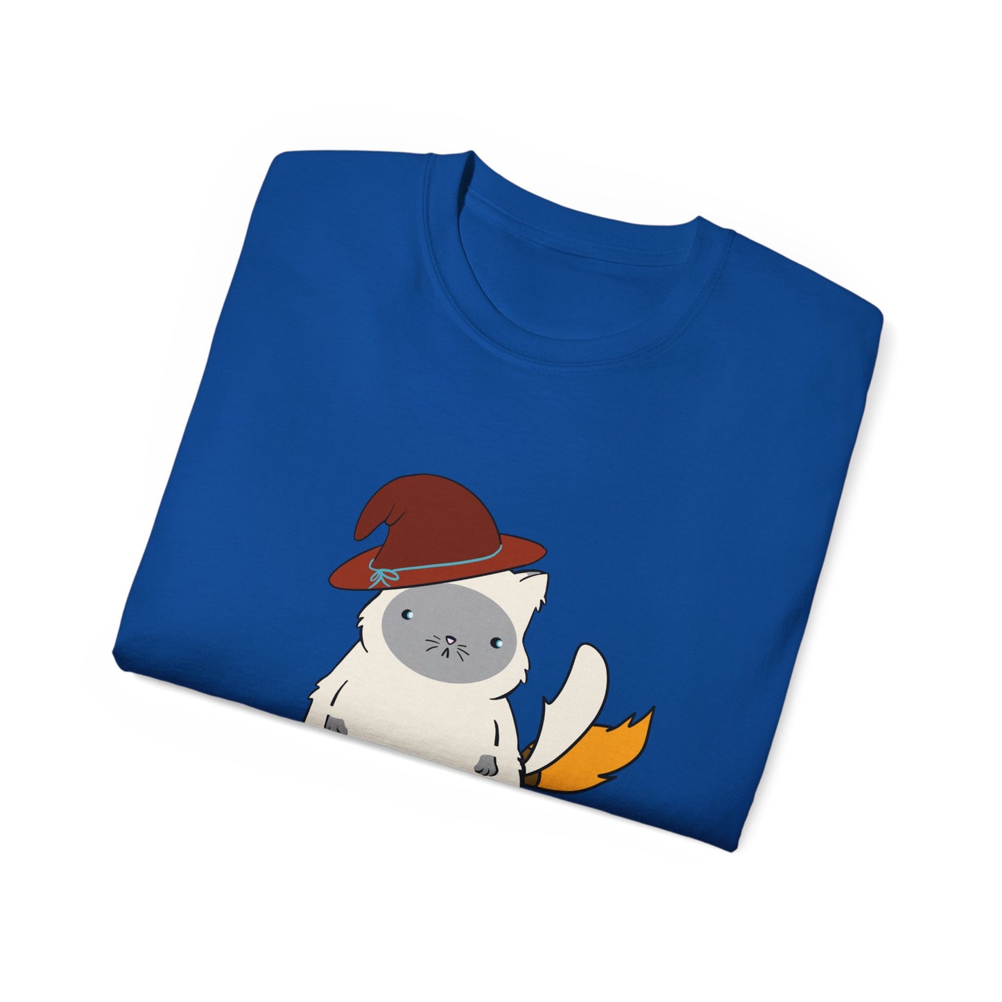 Tee Witch on Broom Fat Cat TikTok Viral Video Unisex Ultra Cotton