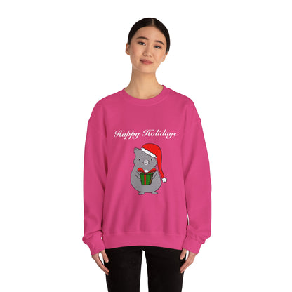 Santa Cat Crewneck Sweatshirt - Christmas Gift Happy Holidays Message